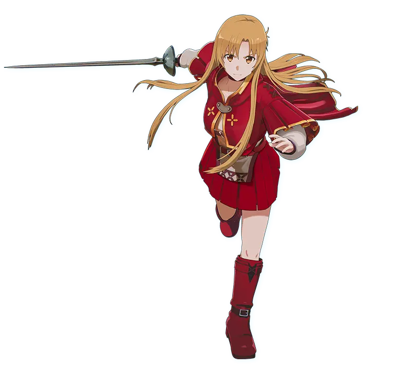 細剣を装備するアスナの立ち絵