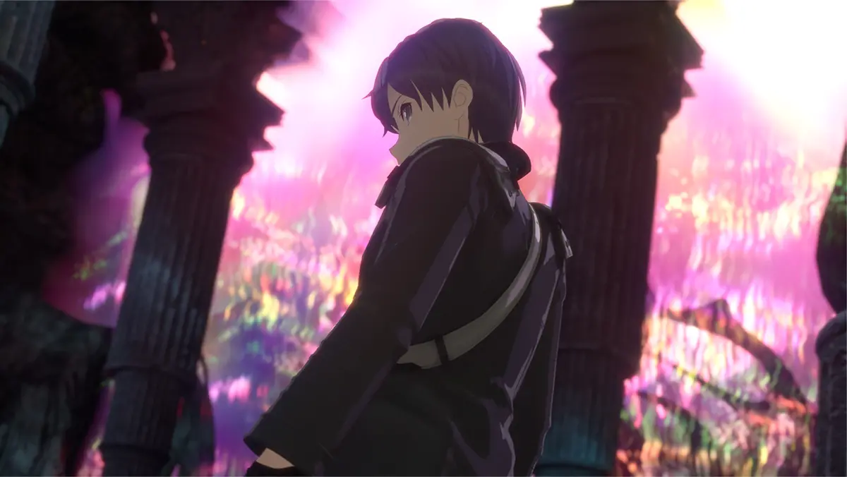 後ろを振り向くキリト