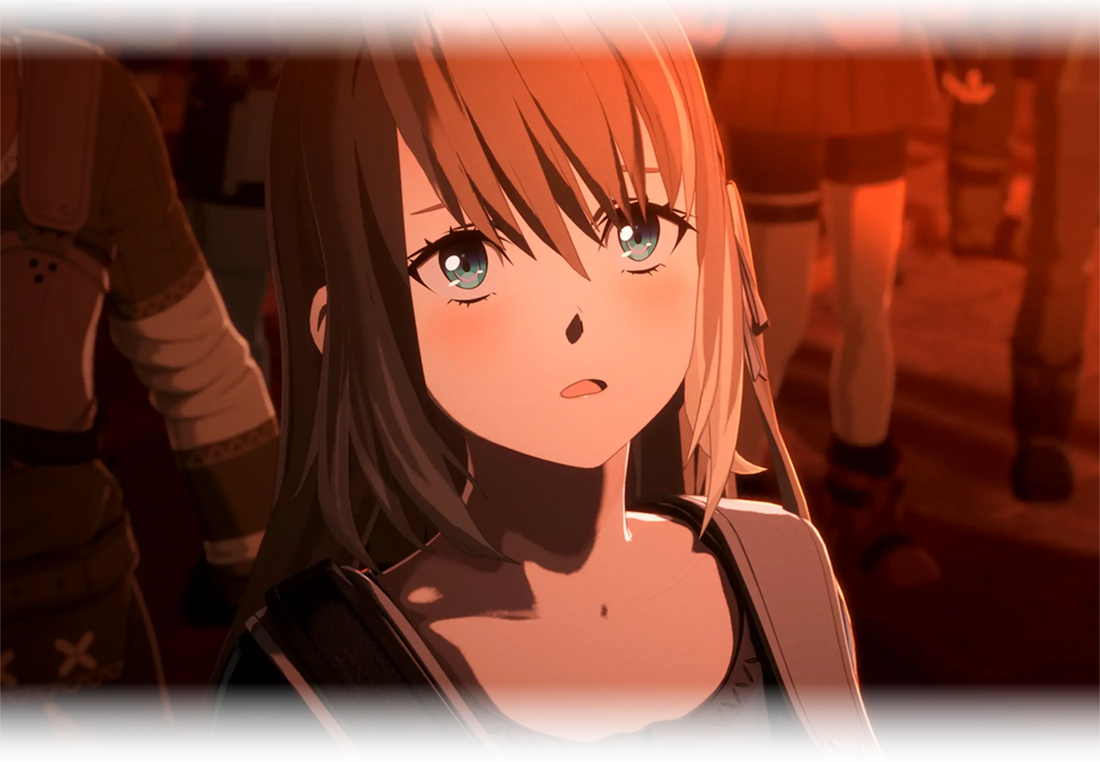 上を見上げるイオリ